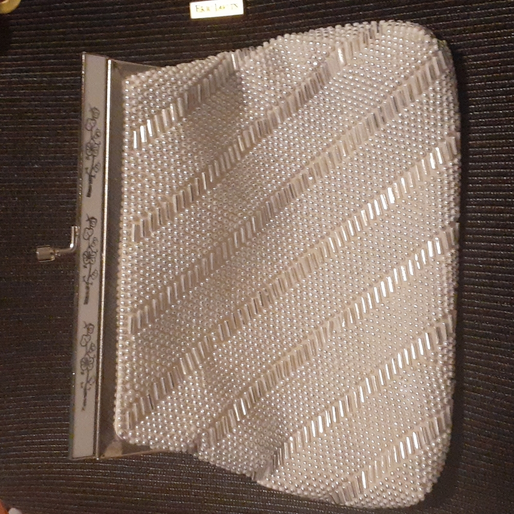 Silver Sequined Clutch